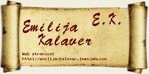 Emilija Kalaver vizit kartica